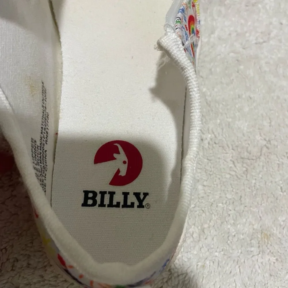 Billy Footwear Doodle Low top Zip Shoe Sneaker Youth 2 Unisex Rainbow Colorful